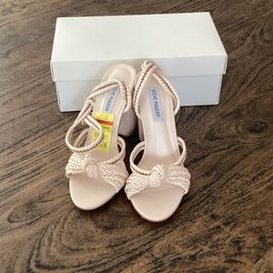 Steve Madden Women's Beige Braided Heels